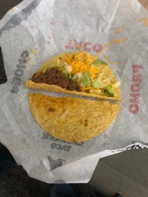 I'm not sure what happened at this Del Taco.... we ordered 20 tacos and they looked like this. Horrible.