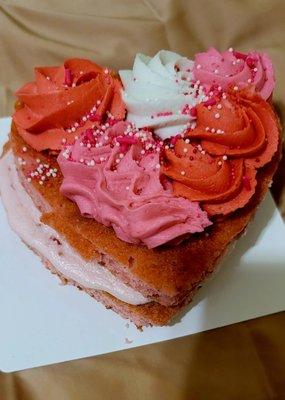 Strawberry Valentines cake