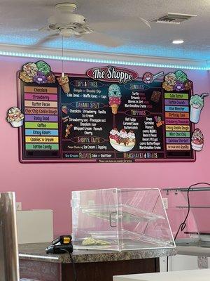 Our ice cream menu