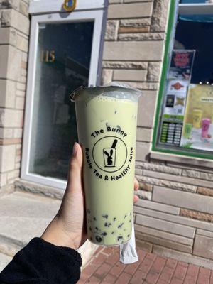 Green Thai Tea w/ boba pearls