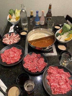 Shabu WARA premium meats for shabu shabu!!