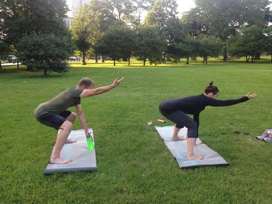 Foundation Training at the park.