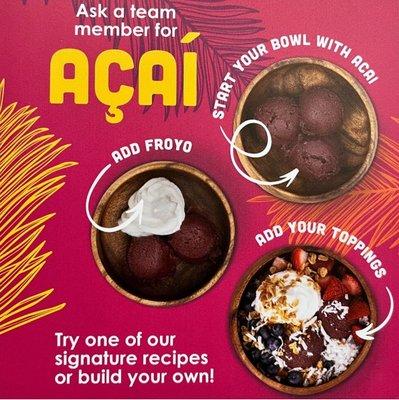 Açaí super fruits at Menchies