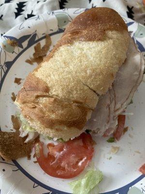 Turkey sandwich with stale bread