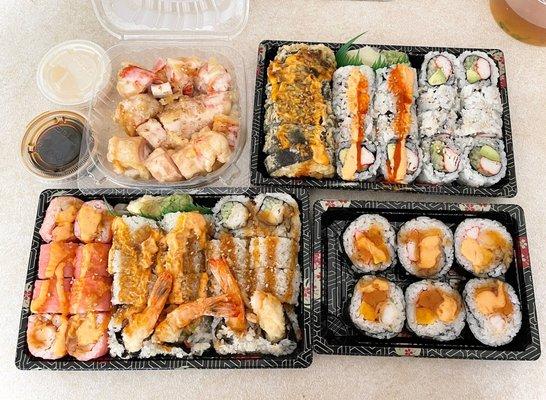 Sushi Q Appetizer and Sushi Rolls (carry out)