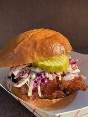 Triple H (Hawaii's Habanero Honey) Fried Chicken Sandwich