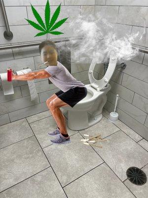 he smokes shit in the bathroom AKA FUCK NCA GOD BLESS THE FREEDOM IF BEING A TEENAGER