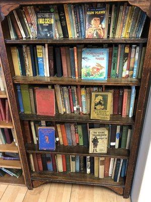 Some old books on shelf