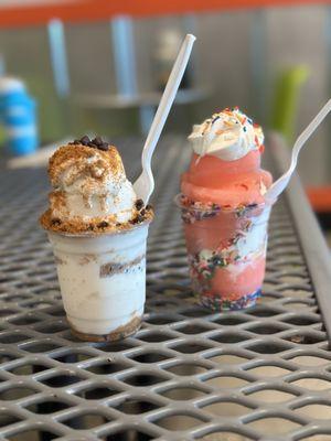 Coconut Key Lime  Cotton Candy, vanilla and rainbow sprinkles