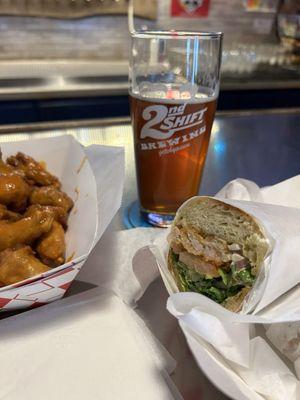 Buffalo Wings, Coconut Shrimp Po' Boy, Alt-Together Now Altbier