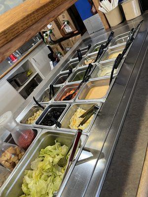 This is the extensive salad bar