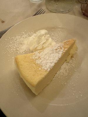 Italian cheesecake, good though more dense then I thought it would be