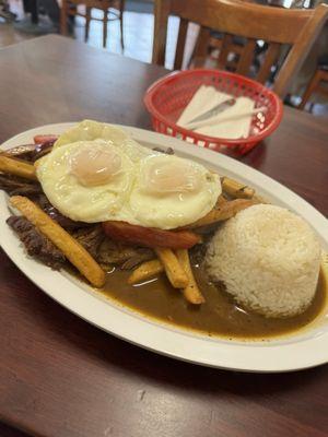 Lomo Saltado with Eggs! So good!