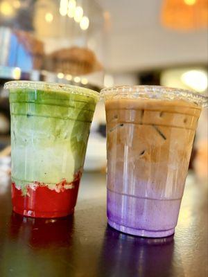 Iced Strawberry Matcha Latte ICED Phin Ube