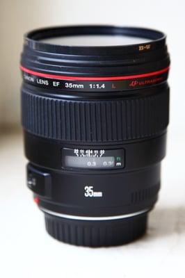 Canon 35mm f/1.4L.  The perfect lens for street photography.