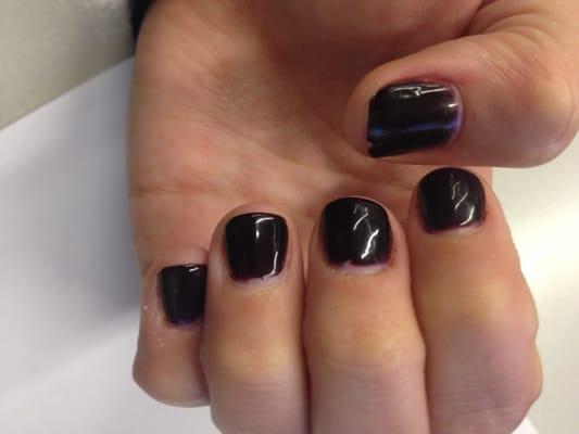 this GEL manicure was done two days ago. And required three coats. Not a happy customer :(