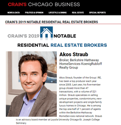 Crain's 2019 Notable Real Estate Broker