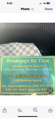 Please feel free and contacting me for your $20 Reading specials