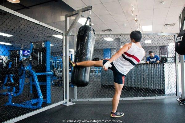 Kickboxing classes are hot! Come see why at Tapout Fitness!