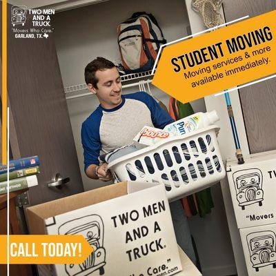 Student moving services & more available immediately!