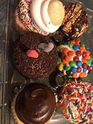 Worms in Dirt, Boston Cream Pie, Vanilla Birthday, Sugar Cookie, M&M, Snickers