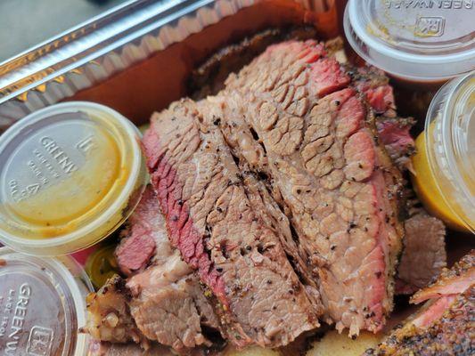 Legit smoke ring on beef brisket