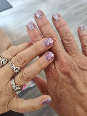 My best friend and I got matching nails!