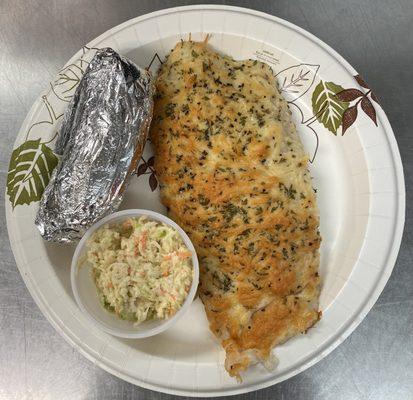 Parmesan crusted baked fish