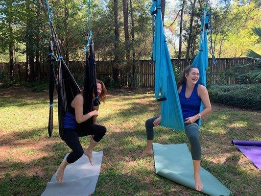 Loving the aerial yoga