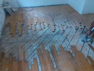 Oak Floor weave in repair