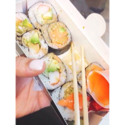 I love the place, can't seem to get enough of it. California roll with the spicy mayo sauce.