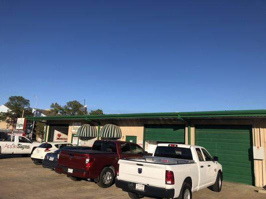 Apple signs did our company truck , the white 2020 dodge shown