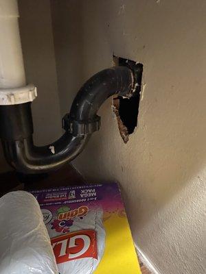 Hole under my sink