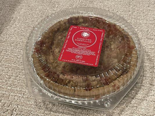 Superfree Bakehouse strawberry rhubarb pie ($12.99 USD)