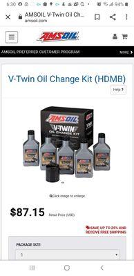 Full line of Oil Change Kits