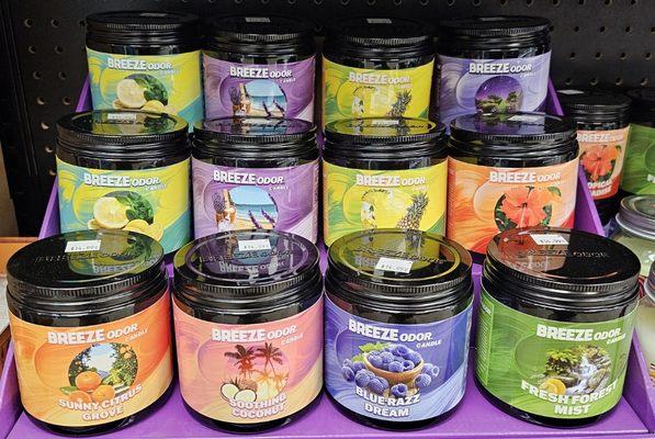 Breeze odor eliminating candles