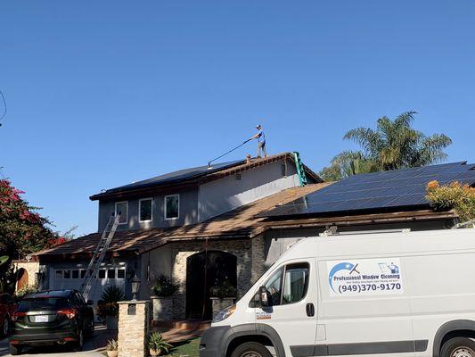 Solar panels cleaning