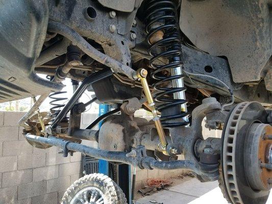 Rock Krawler suspension for my Jeep. It improved my ride on the streets and softened the trail rides too. This is a top notch Auto shop!