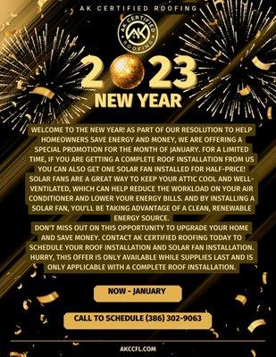 New year promotion