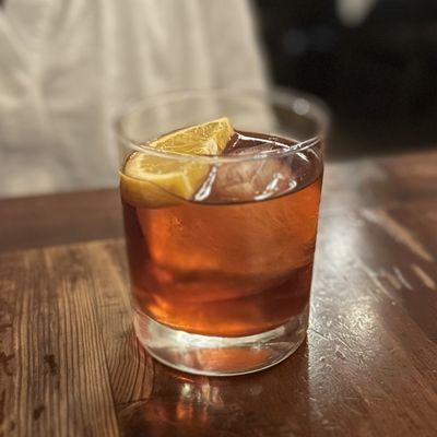 A Negroni cocktail