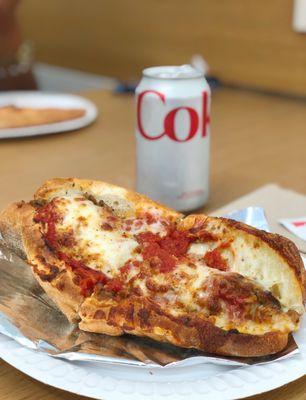 Meatball parmesan sandwich