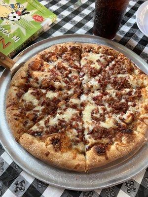 Meat lovers pizza