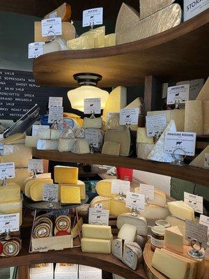 Amazing cheese selection