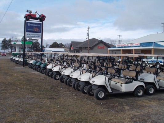 Large selection of new and used golf cars!