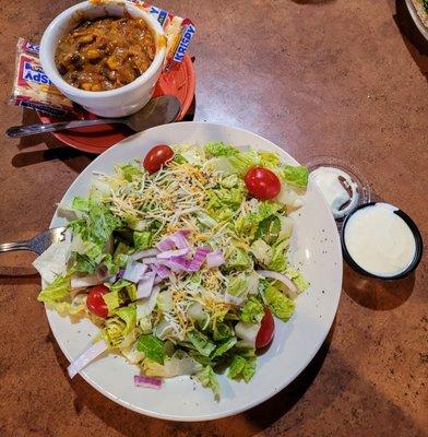 Soup & Salad off the menu ($(8.99).