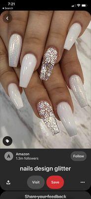 (photo of nails I showed them I wanted)