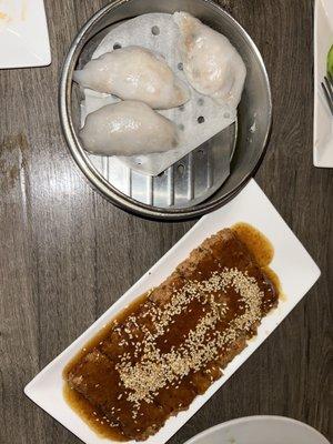 Steamed Taro Dumplings, Mashed Tofu on the Nori