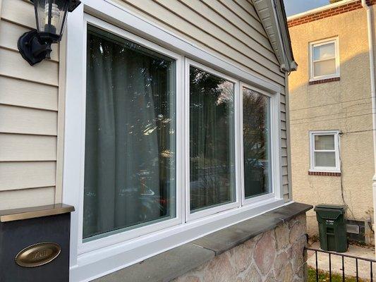 replaced double hung and picture window with casement windows