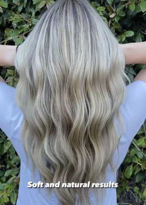 Baby blonde with natural lowlights