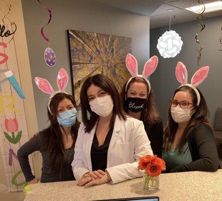 Dr K & front office "bunnies"